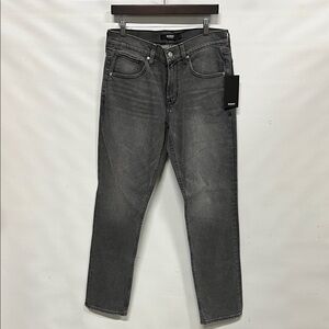 Hudson Blake Slim Straight Denim Jean Black Men’s 33 NEW